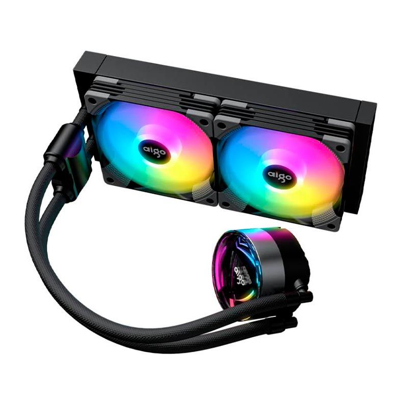 Water Cooler Aigo Galaxy AT240, RGB, 240mm, Preto, AT240