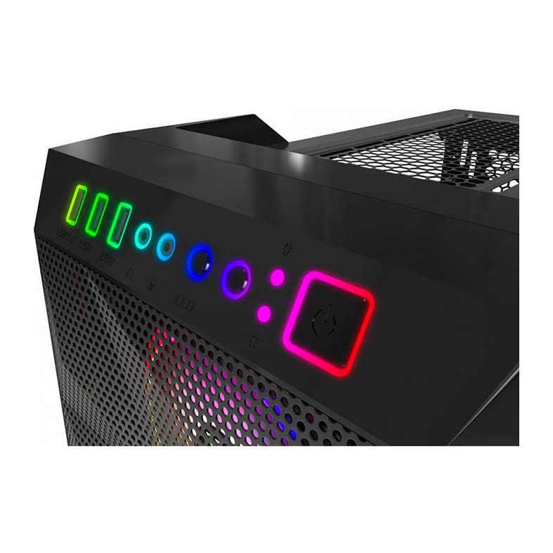 Gabinete Gamer Gamdias Athena M1 Lateral Vidro Temp Preto, ATHENA M1