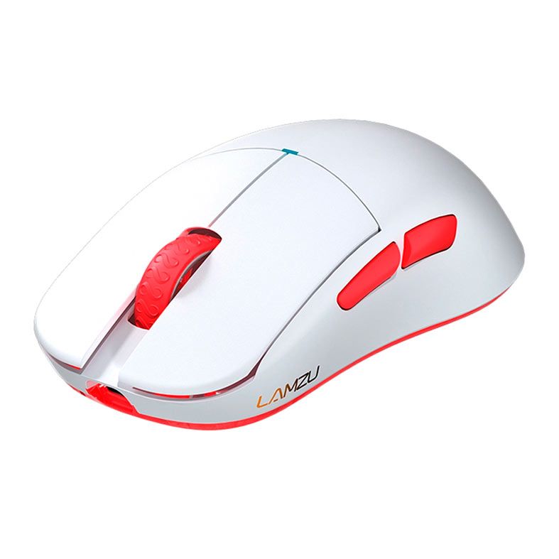 Mouse Gamer Lamzu Atlantis Mini Champion, 30000DPI, 6 Botoes, Wireless, Branco e Vermelho, ATLANTIS-MINI-RED
