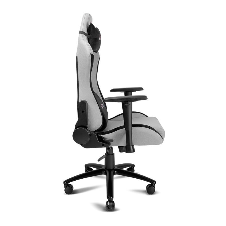 Cadeira Gamer Axion V4, Braço 2D, Espuma Moldada, Tecido, Cinza e Preto, AXI-GMC-WN8411