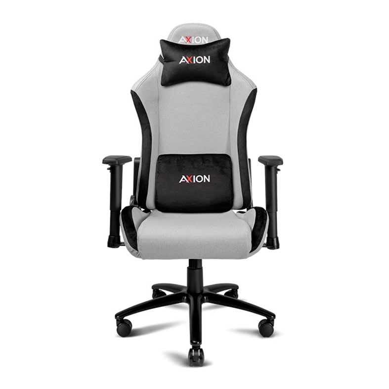 Cadeira Gamer Axion V4, Braço 2D, Espuma Moldada, Tecido, Cinza e Preto, AXI-GMC-WN8411
