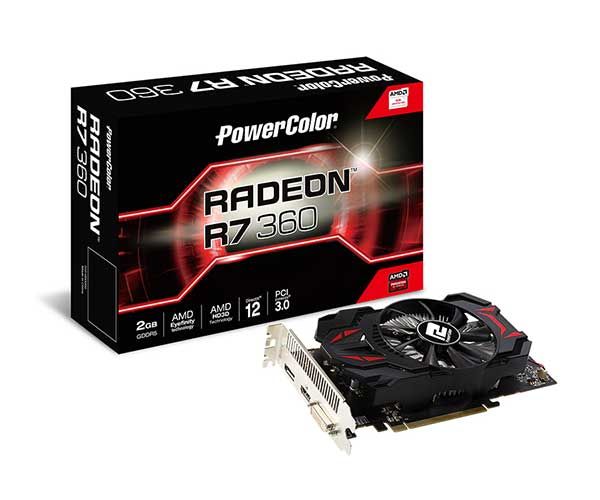 Placa de Video PowerColor Radeon R7 360 2GB GDDR5 128-bit, AXR7 360 2GBD5-DHE