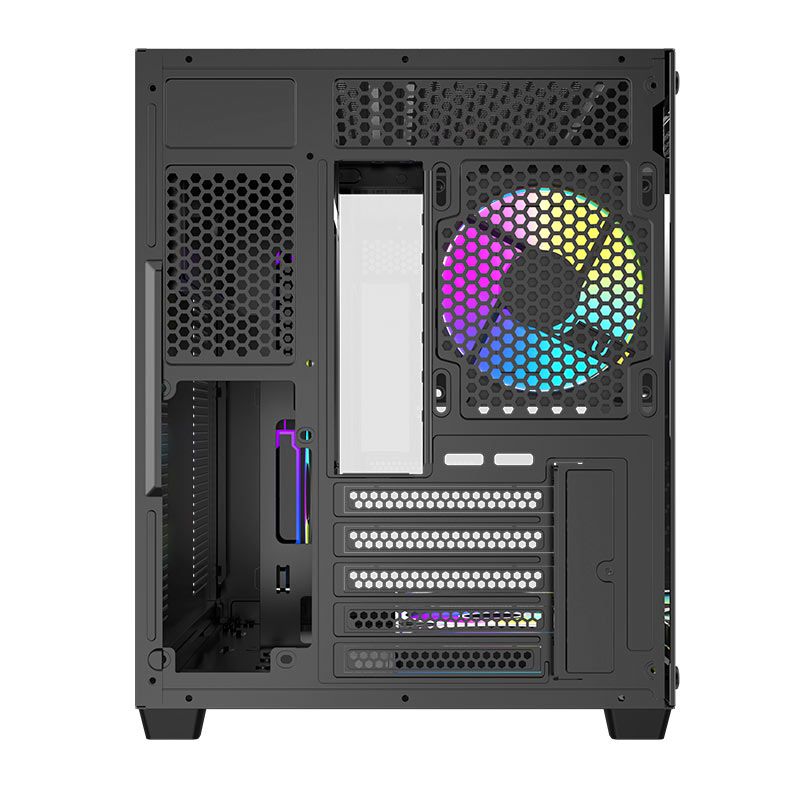 Gabinete Gamer Aigo DarkFlash B275 PRO, Lateral de Vidro, Com 6 fans, ARGB, Preto, B275-PRO-BLACK