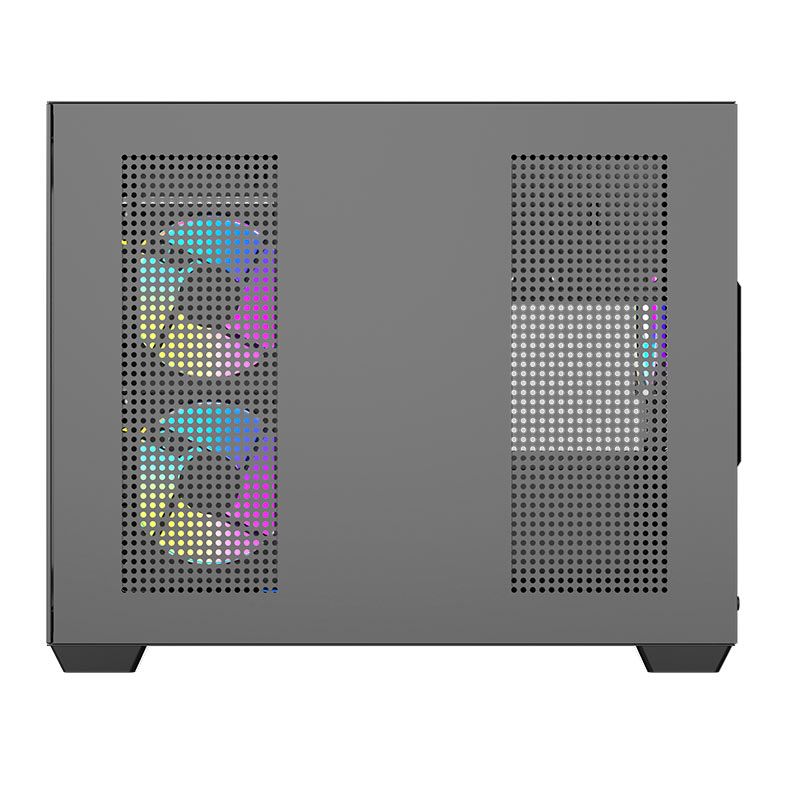 Gabinete Gamer Aigo DarkFlash B275 PRO, Lateral de Vidro, Com 6 fans, ARGB, Preto, B275-PRO-BLACK