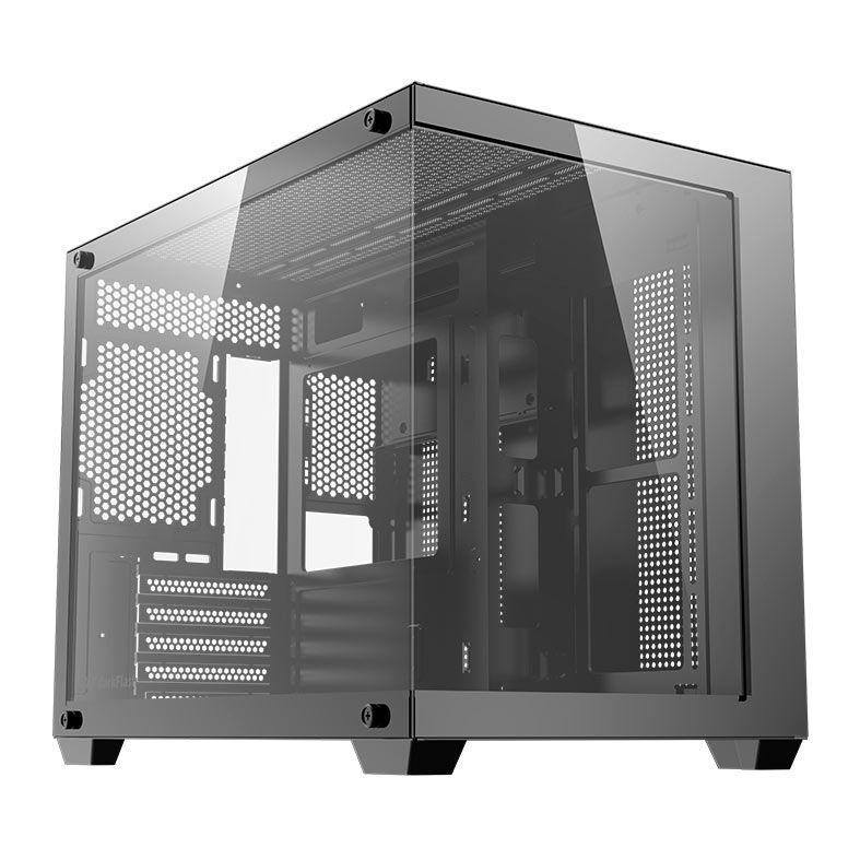 Gabinete Gamer Aigo DarkFlash B275 PRO, Lateral de Vidro, Com 6 fans, ARGB, Preto, B275-PRO-BLACK