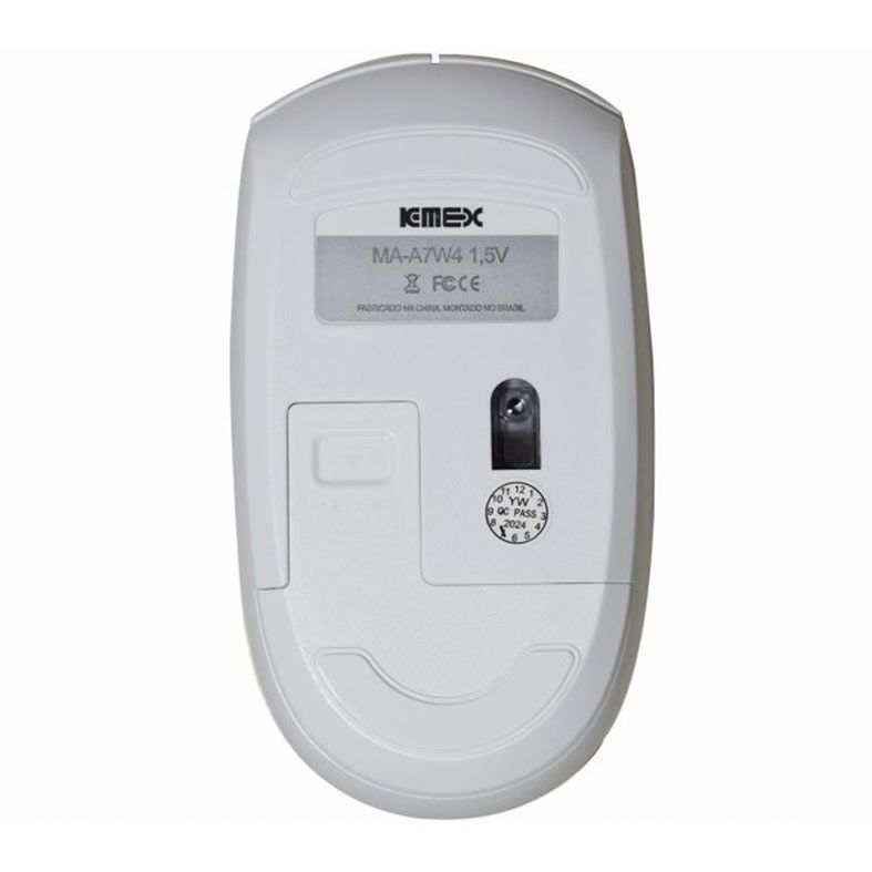 Kit Teclado e Mouse K-Mex KA60W9+MAA7W7, Wireless, Mouse 2400DPI, Teclado Membrana, Branco, B2KA60W90010B0X