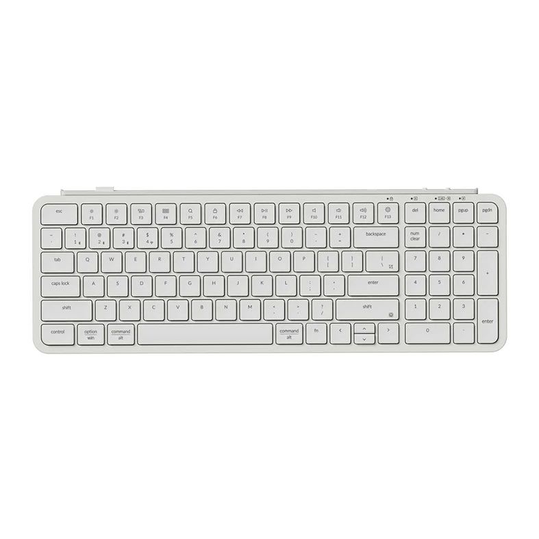 Teclado Keychron B2 Pro, Ultra-Slim, Wireless, Ivory White, B2P-K8