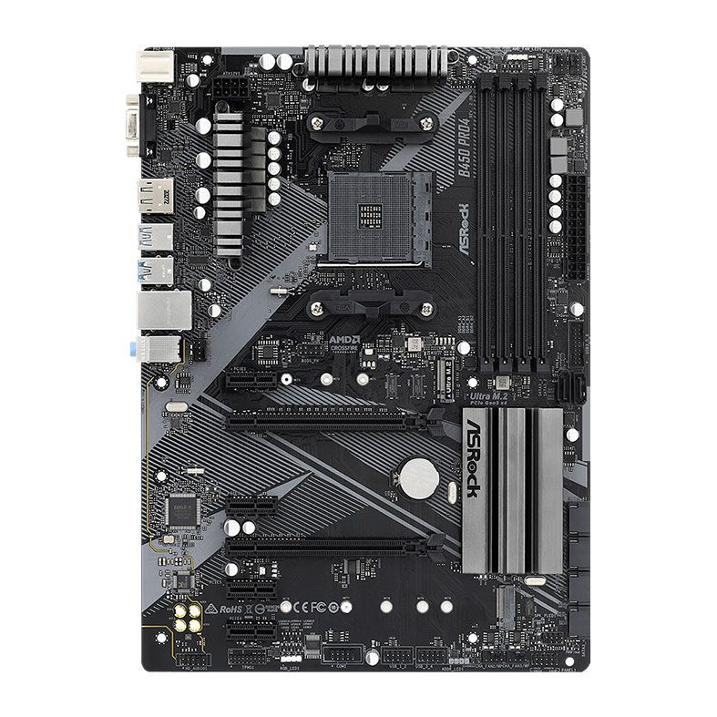 Placa Mae ASRock B450 PRO4 R2.0, DDR4, Socket AM4, ATX, Chipset AMD B450, B450 PRO4 R2.0