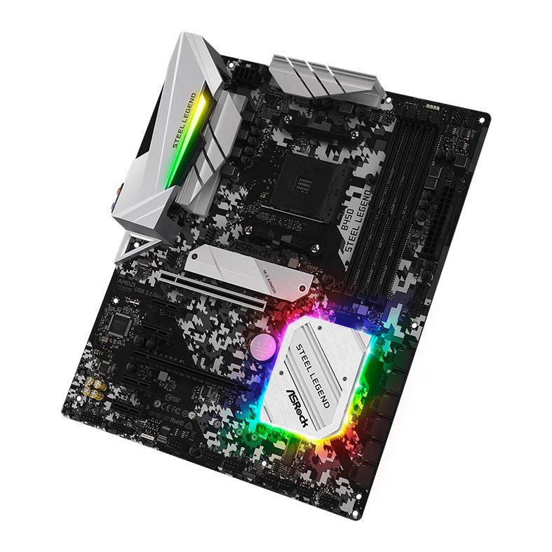 Placa Mae ASRock B450 Steel Legend DDR4 Socket AM4 Chipset AMD B450