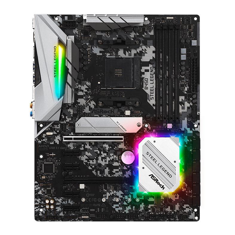 PCパーツ AMD CPU Ryzen9 3900X+B450 steel legend Placa Mae ASRock B450 Steel Legend DDR4 Socket AM4 Chipset AMD