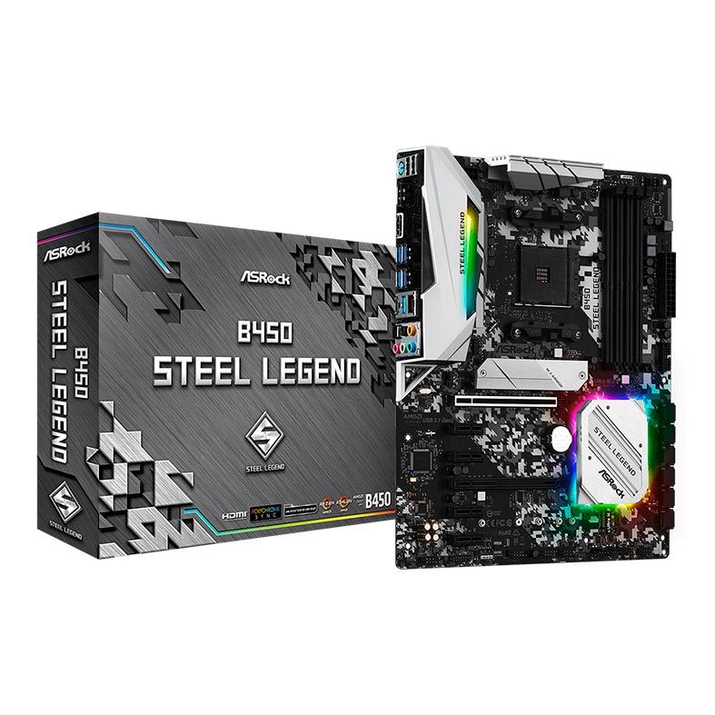 Placa Mae ASRock B450 Steel Legend DDR4 Socket AM4 Chipset AMD