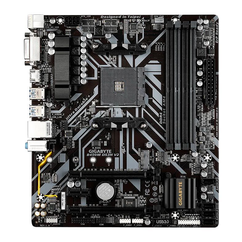 Placa Mae Gigabyte B450M DS3H V2 DDR4 Socket AM4 Chipset AMD B450
