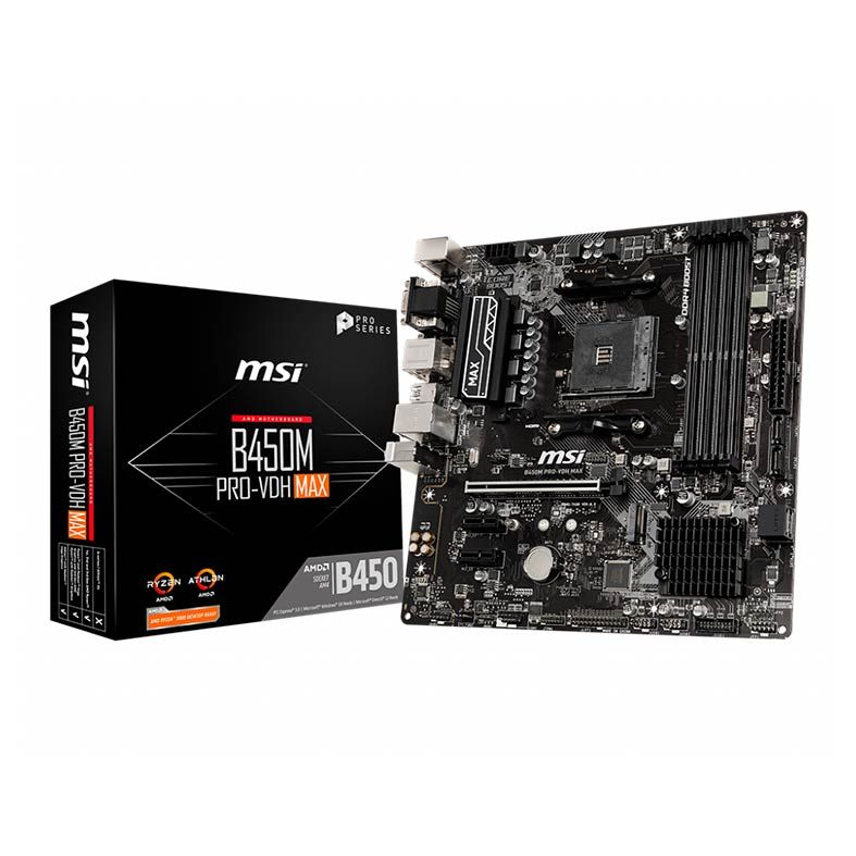 Placa Mae MSI B450M PRO-VDH MAX, DDR4, Socket AM4, M-ATX, Chipset AMD B450, B450M-PRO-VDH-MAX