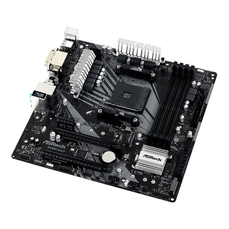 Placa Mae AsRock B450M PRO4-F DDR4 Socket AM4 Chipset AMD B450