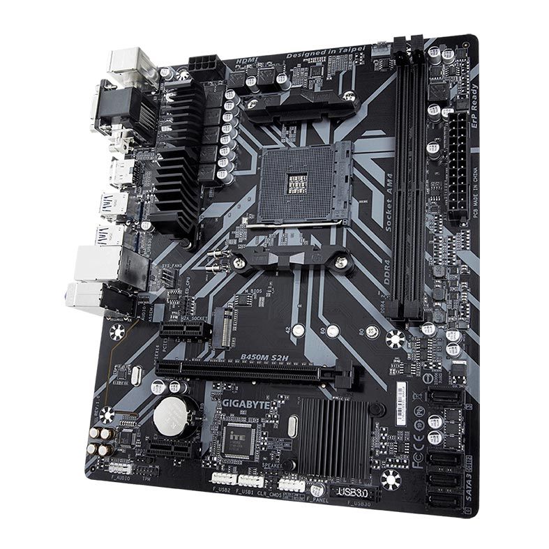 Placa Mae Gigabyte B450M S2H DDR4 Socket AM4 Chipset AMD B450