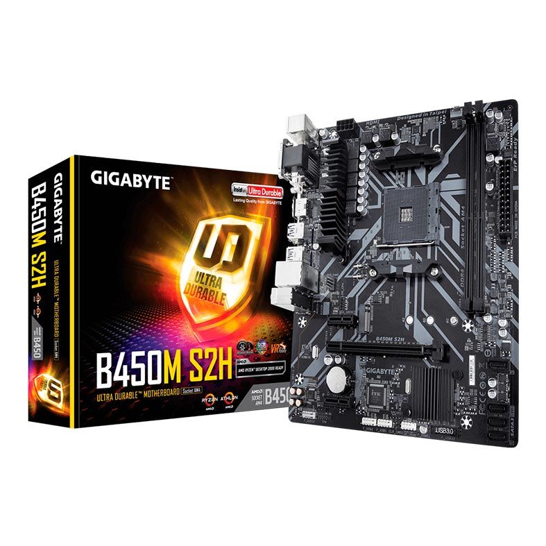 Placa Mae Gigabyte B450M S2H DDR4 Socket AM4 Chipset AMD B450