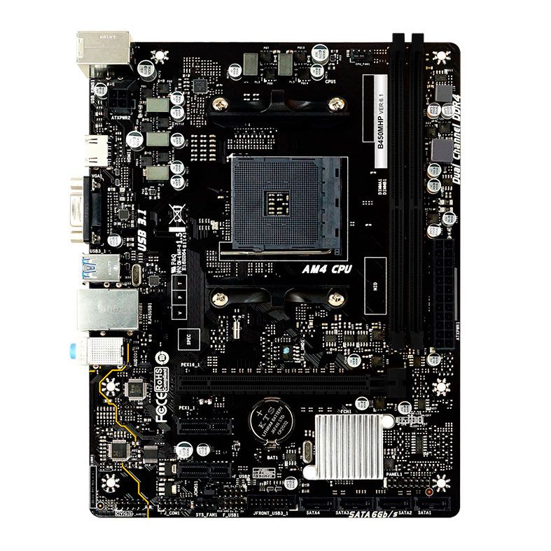 Placa Mae Biostar B450MHP, DDR4, Socket AM4, M-ATX, Chipset AMD B450, B450MHP
