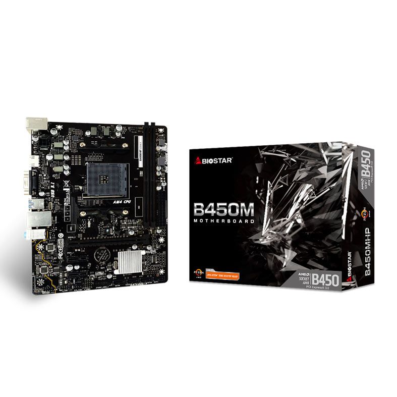 Placa Mae Biostar B450MHP, DDR4, Socket AM4, M-ATX, Chipset AMD B450, B450MHP