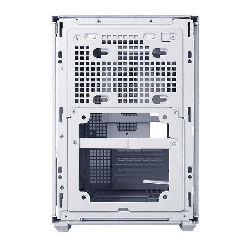 Gabinete Lian Li X Dan Case B4 Mesh, Micro-ATX, Lateral de Vidro, Com 2 Fans, Branco, B4W