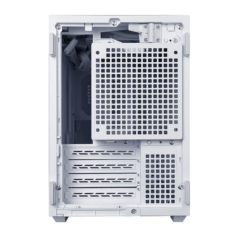 Gabinete Lian Li X Dan Case B4 Mesh, Micro-ATX, Lateral de Vidro, Com 2 Fans, Branco, B4W