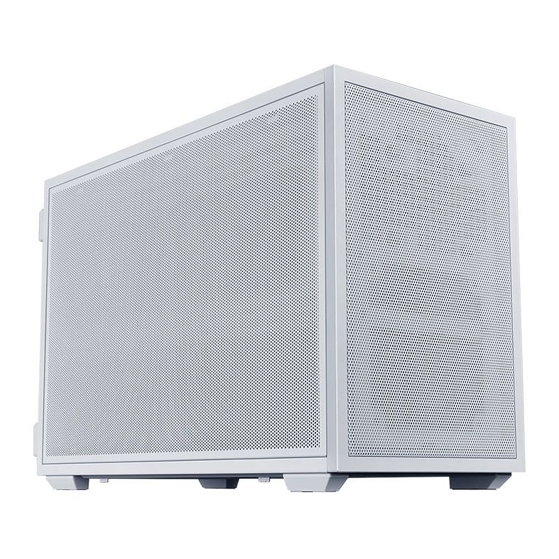 Gabinete Lian Li X Dan Case B4 Mesh, Micro-ATX, Lateral de Vidro, Com 2 Fans, Branco, B4W