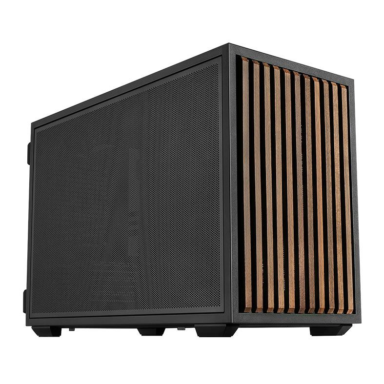 Gabinete Lian Li X Dan Case B4 Wood, Micro-ATX, Com 2 Fans, Preto, B4X-WD