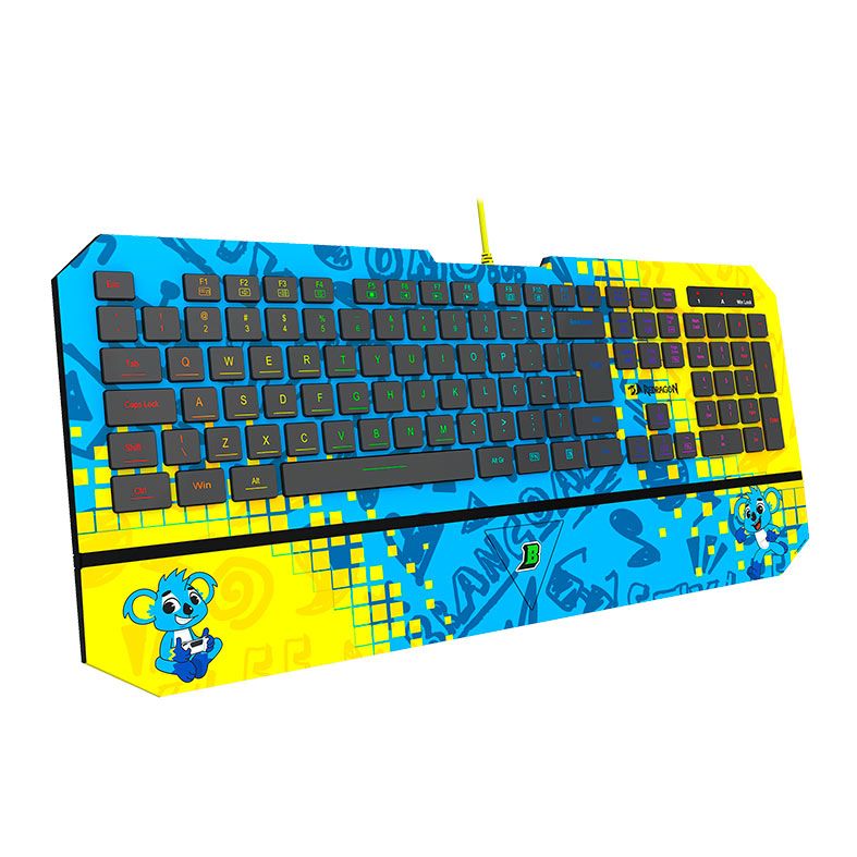 Teclado Gamer Redragon Brancoala, RGB, Azul, B502RGB