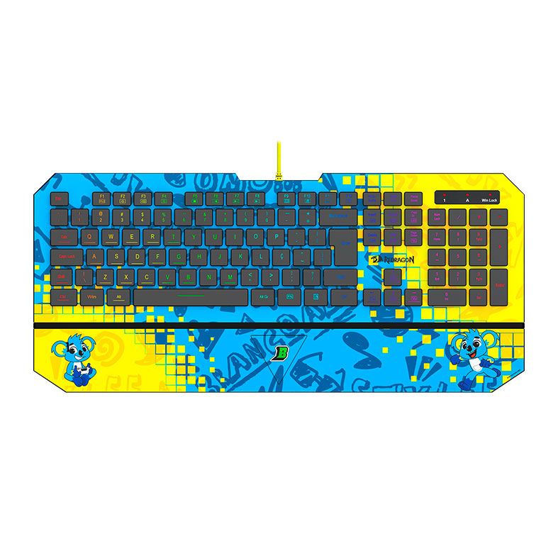 Teclado Gamer Redragon Brancoala, RGB, Azul, B502RGB