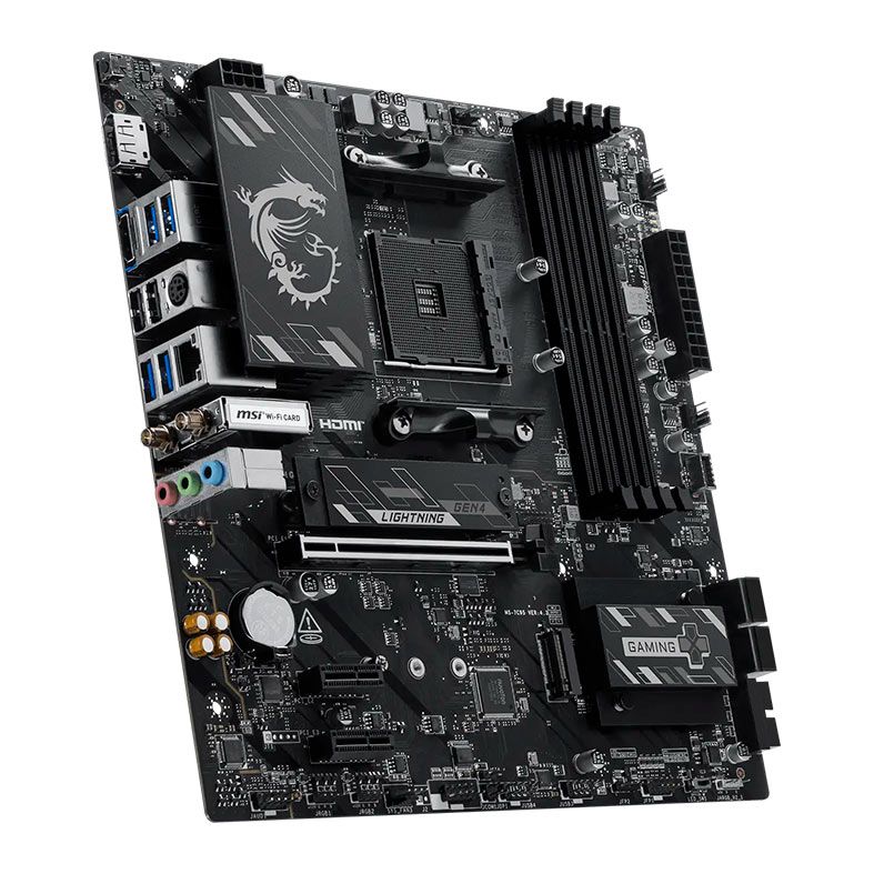 Placa Mae Msi B550M Gaming Plus Wifi6e, DDR4, Socket AMD AM4, M-ATX, Chipset AMD B550, B550M-GAMING-PLUS