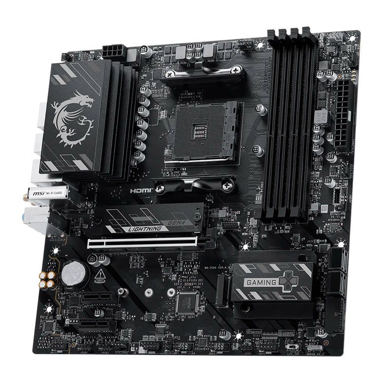 Placa Mae Msi B550M Gaming Plus Wifi6e, DDR4, Socket AMD AM4, M-ATX, Chipset AMD B550, B550M-GAMING-PLUS