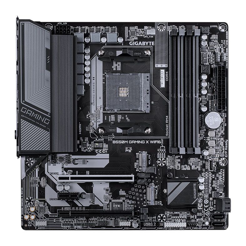 Placa Mae Gigabyte B550M Gaming X Wifi6, DDR4, Socket AMD AM4, M-ATX, Chipset AMD B550, B550M-GAMING-X-WIFI6