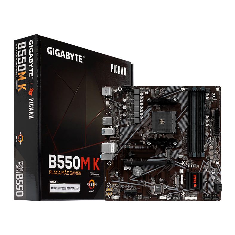 Placa Mae Pichau B550M K, DDR4, Socket AMD AM4, M-ATX, Chipset AMD B550, B550M-K-1P