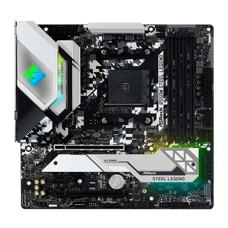 Placa Mae ASRock B550M Steel Legend DDR4 Socket AM4 Chipset AMD B550, B550M-STEEL-LEGEND