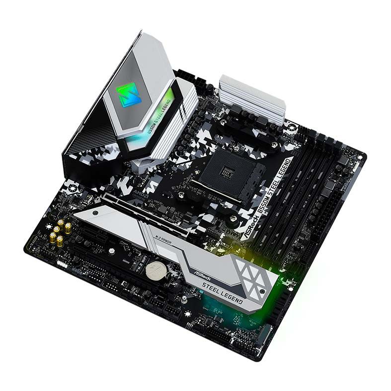 Placa Mae ASRock B550M Steel Legend DDR4 Socket AM4 Chipset AMD B550, B550M-STEEL-LEGEND