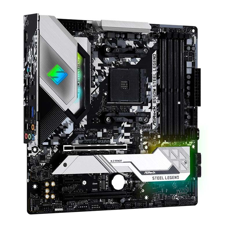 Placa Mae ASRock B550M Steel Legend DDR4 Socket AM4 Chipset AMD B550, B550M-STEEL-LEGEND