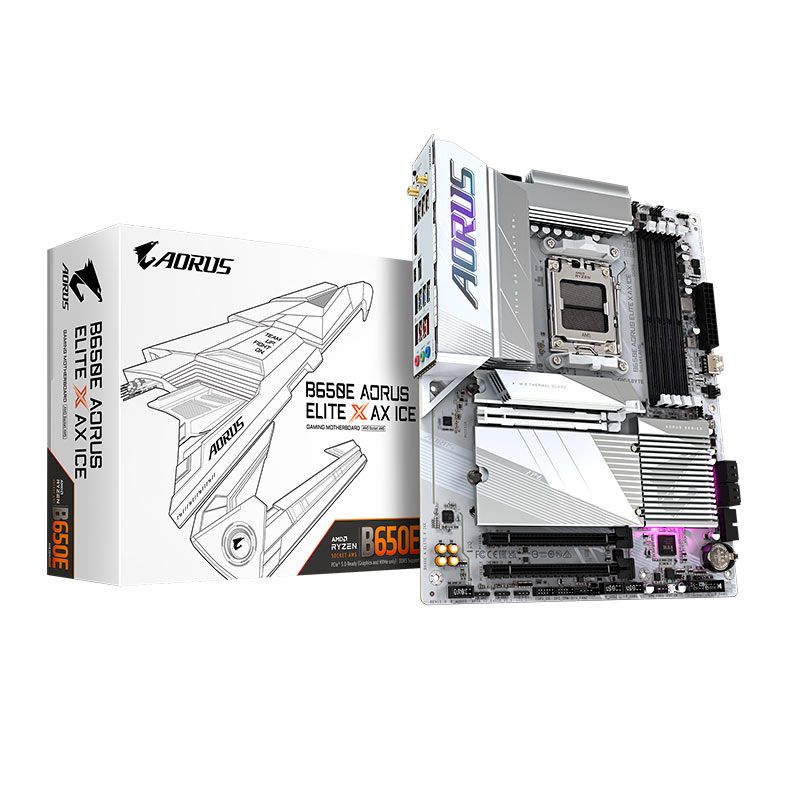 Placa Mae Gigabyte B650E Aorus Elite X AX ICE, WiFi, DDR5, Socket AM5, ATX, AMD B650, B650E-AORUS-ELITE-X-AX-ICE