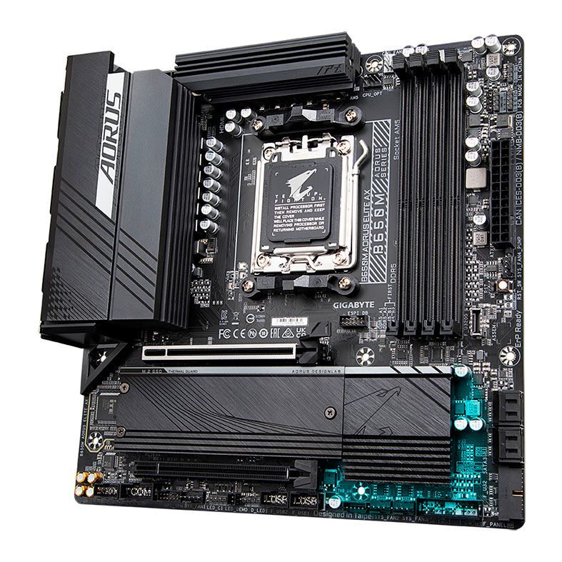 Placa Mae Gigabyte B650M Aorus Elite AX, WiFi, DDR5, Socket AM5, M-ATX, Chipset AMD B650, B650M-AORUS-ELITE-AX