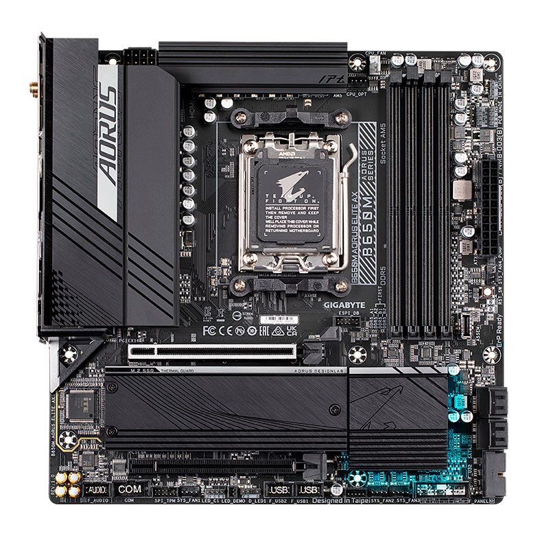 Placa Mae Gigabyte B650M Aorus Elite AX, WiFi, DDR5, Socket AM5, M-ATX, Chipset AMD B650, B650M-AORUS-ELITE-AX