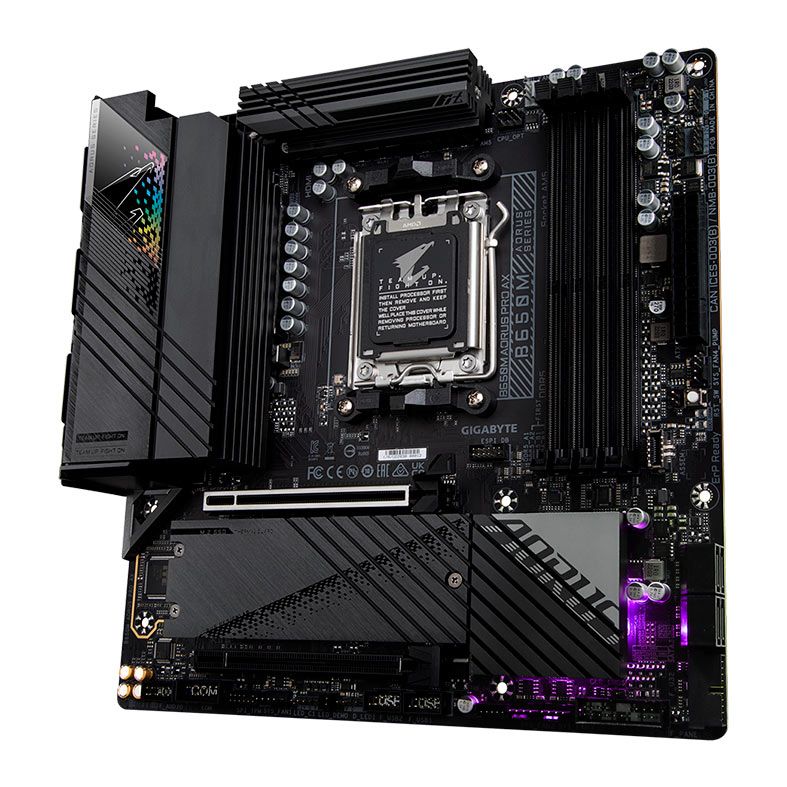 Placa Mae Gigabyte B650M Aorus Pro AX, WiFi, DDR5, Socket AM5, M-ATX, Chipset AMD B650, B650M-AORUS-PROAX