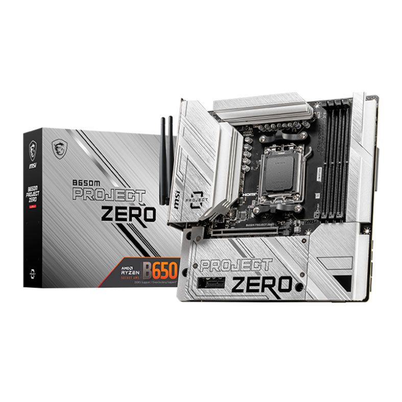 Placa Mae MSI B650M PROJECT ZERO, DDR5, Socket AMD AM5, M-ATX, Chipset AMD B650, B650M-PROJECT-ZERO