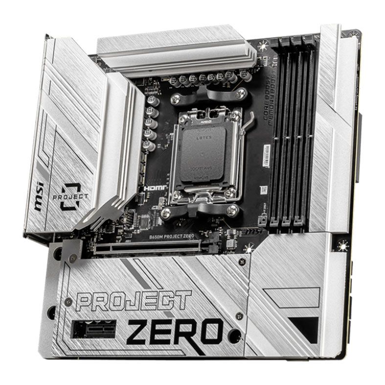 Placa Mae MSI B650M PROJECT ZERO, DDR5, Socket AMD AM5, M-ATX, Chipset AMD B650, B650M-PROJECT-ZERO