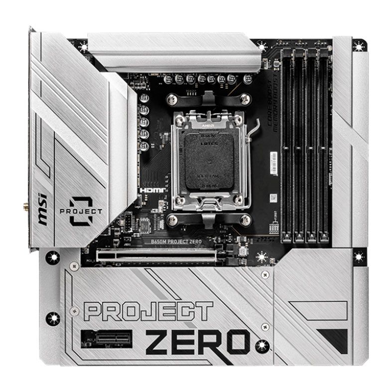 Placa Mae MSI B650M PROJECT ZERO, DDR5, Socket AMD AM5, M-ATX, Chipset AMD B650, B650M-PROJECT-ZERO