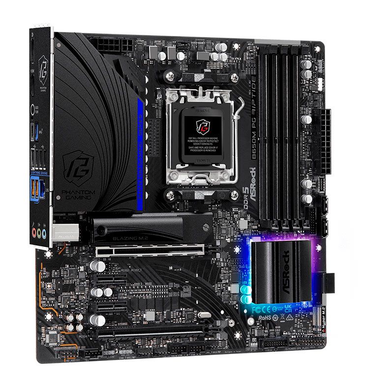 Placa Mae AsRock B650M PG Riptide, DDR5, Socket AM5, M-ATX, Chipset AMD B650, B650MPG-RIPTIDE