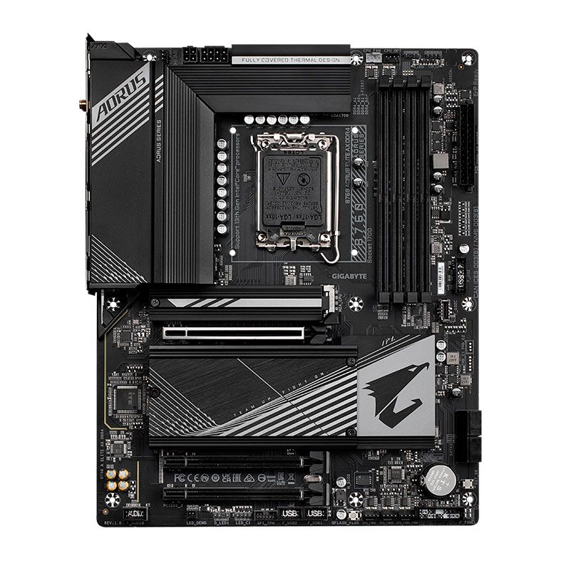Placa Mae Gigabyte B760 Aorus Elite AX, WiFi, DDR4, LGA 1700, ATX, Chipset Intel B760, B760-A-ELITE-AX-DDR4