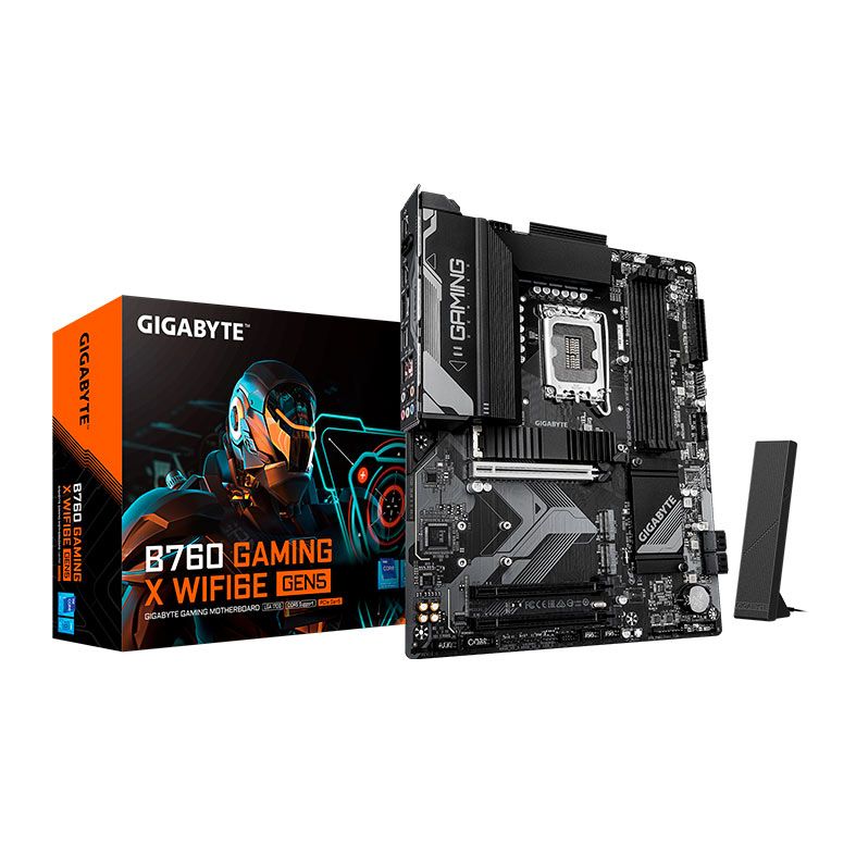 Placa Mae Gigabyte B760 Gaming X WIFI6E Gen5, DDR5, LGA1700, ATX, Chipset Intel B760, B760-G-X-WF6E-GEN5