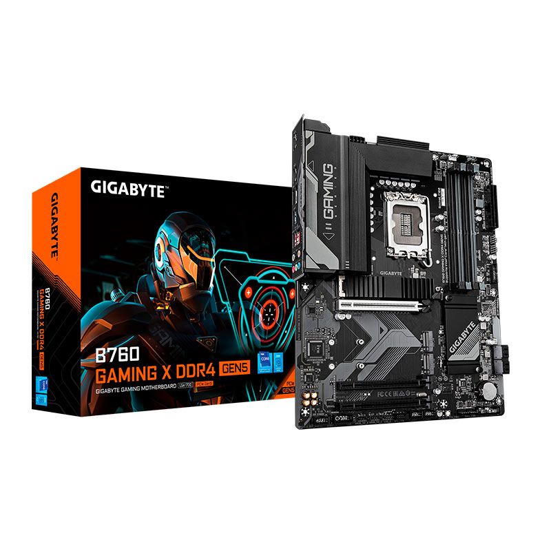 Placa Mae Gigabyte B760 Gaming X Gen5, DDR4, LGA1700, ATX, Chipset Intel B760, B760-GAMING-X-D4-GEN5