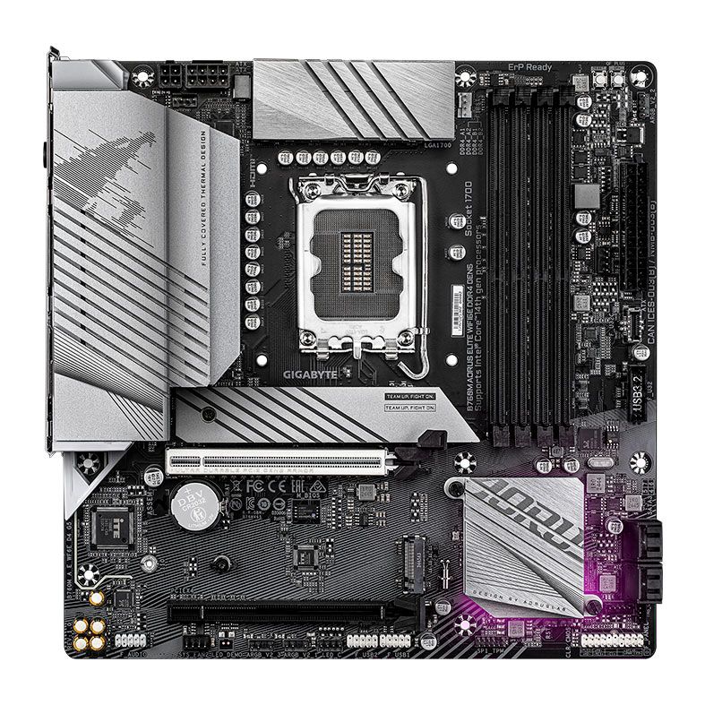 Placa Mae Gigabyte B760M Aorus Elite WiFi6E Gen5, DDR4, LGA1700, M-ATX, Chipset Intel B760, B760M-A-E-WF6E-D4-G5