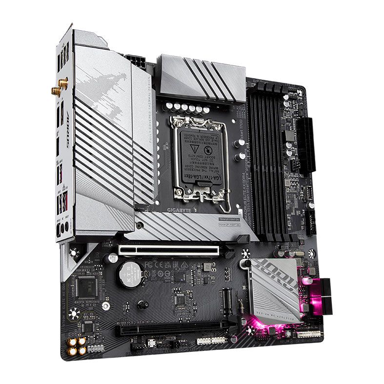Placa Mae Gigabyte B760M Aorus Elite AX DDR4, WiFi, LGA 1700, M-ATX, Chipset Intel B760, B760M-A-ELITE-AX-DDR4