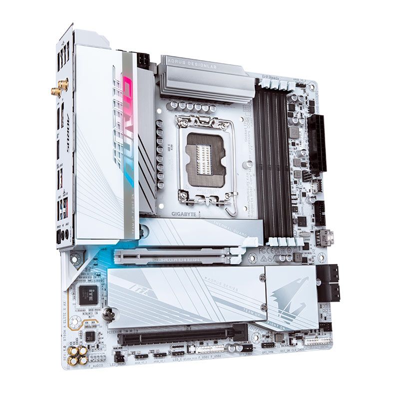 Placa Mae Gigabyte B760M Aorus Elite X AX, WiFi, DDR5, LGA 1700, M-ATX, Chipset Intel B760, B760M-A-ELITE-X-AX