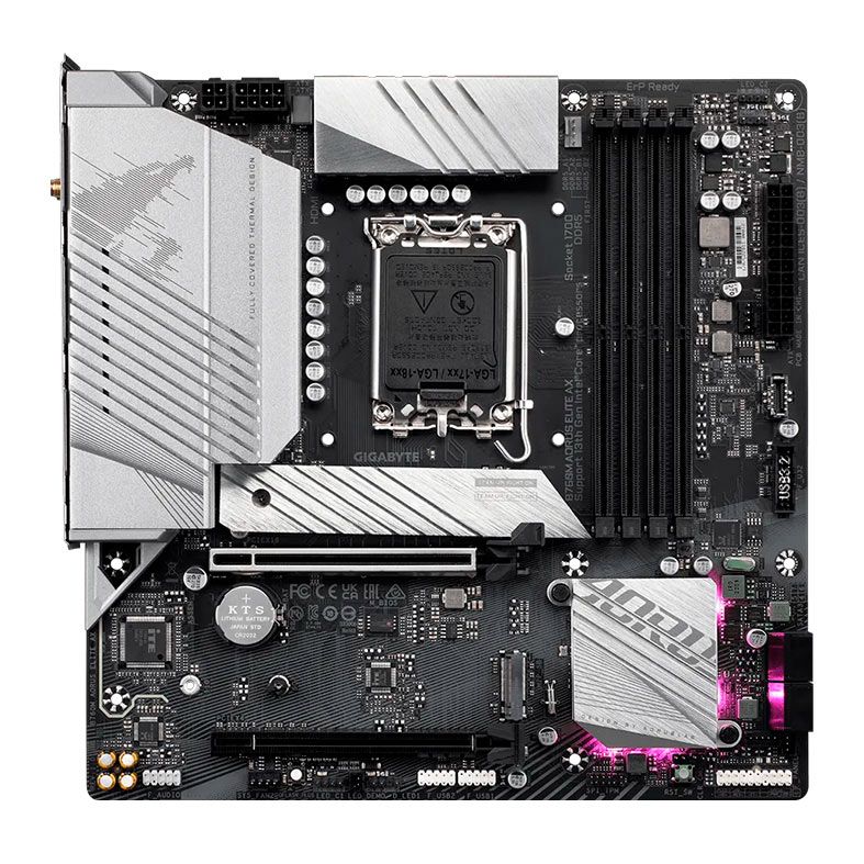 Placa Mae Gigabyte B760M Aorus Elite AX, WiFi, DDR5, Socket LGA 1700, M-ATX, Chipset Intel B760, B760M-AORUS-ELITE-AX
